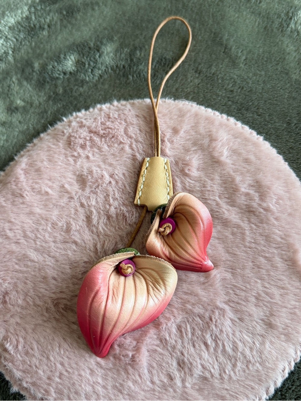 Arthurian Leather Bag Charm
